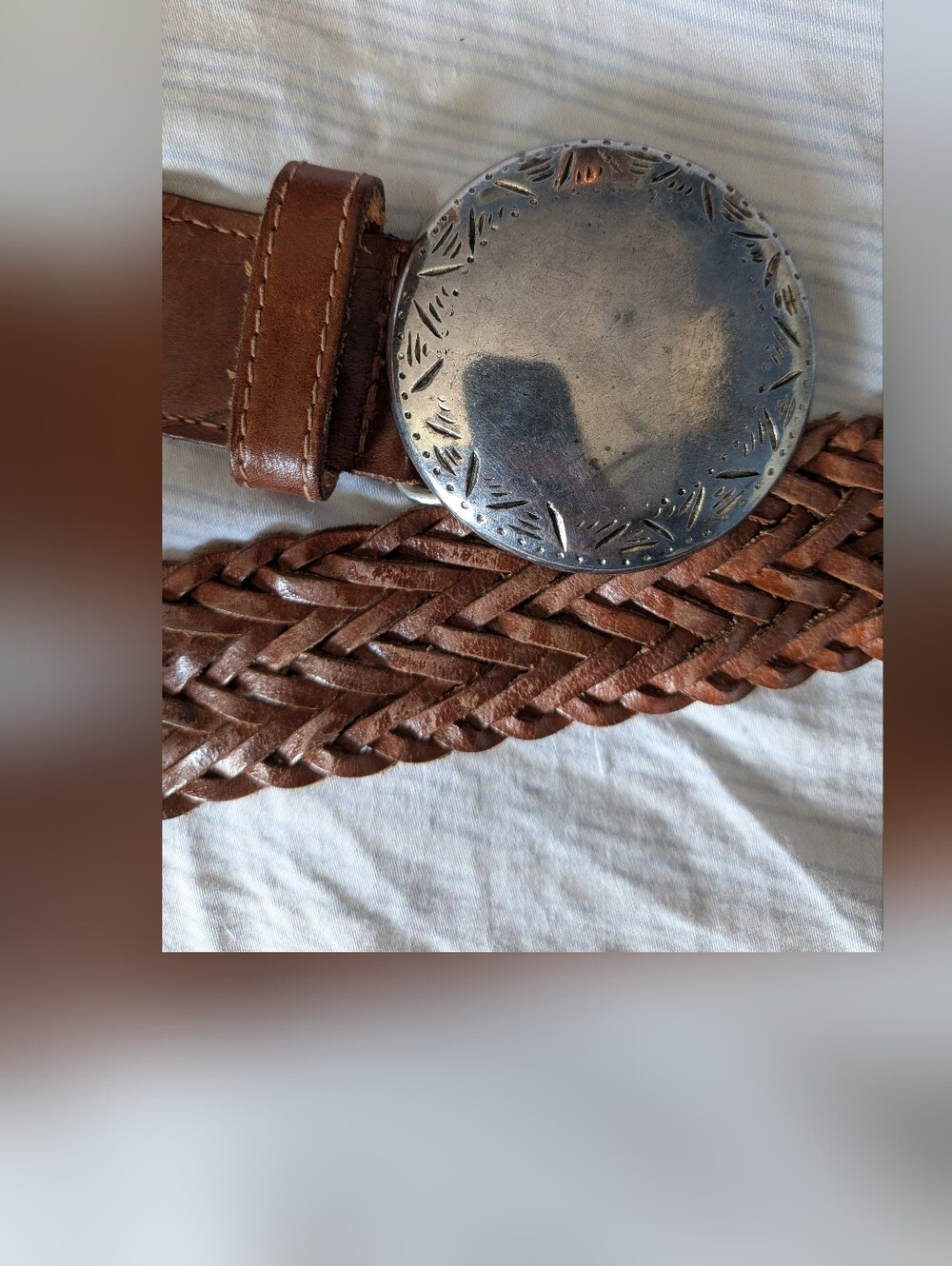 Braided Leather Belt - Picture 3 of 4